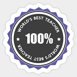 World's Best Teacher Sticker